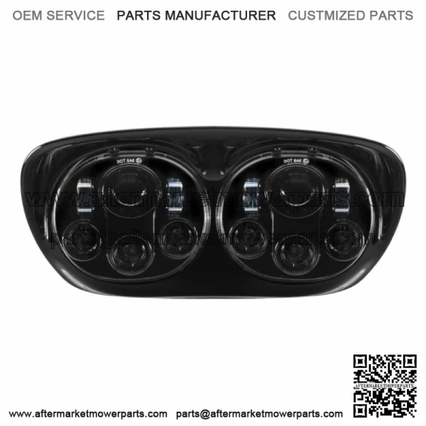 White LED Blackout Dual Visionz Head Light Lamp 75W Harley FLTR 98-13 (For: Harley-Davidson)