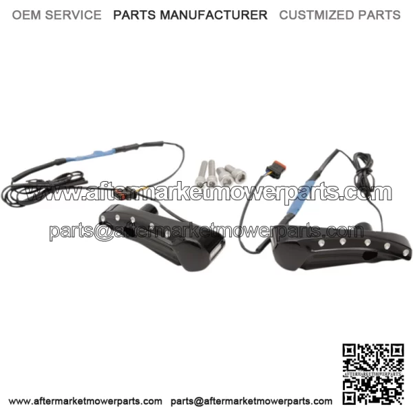 Covingtons Dimpled Front Turn Signal Assembly Set Black 2015+ Harley Road Glide (For: Harley-Davidson)