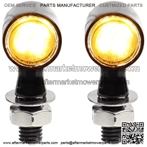Front Amber Universal Motorcycle LED Turn Signals, Mini Blinker for Harley Scooter ATV UTV Honda Kawasaki Suzuki Triumph Yamaha-2Pcs