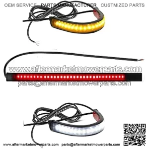 Flexible Universal LED Strip Turn Signals Brake Tail Lights, 12V Motorcycle Front Fork Running Lights for Harley Heritige, Kawasaki, Dirt Bike, Cafe Racer, ATV