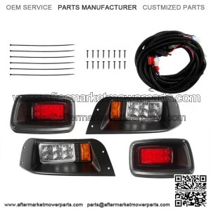 Golf Cart LED Headlight Tail Light Kit Fit for EZGO TXT 1996-2013 Gas / Elect