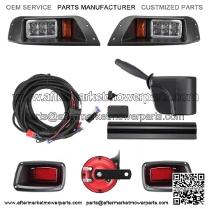 Golf Cart LED Full Light Kit with Turn Signal Switch for EZGO TXT G&E 1996-2013