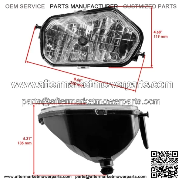 Front Left Headlight w/Bulb for Polaris Sportsman 570 EPS 2014-2022 For: Polaris Sportsman 570 - Image 2