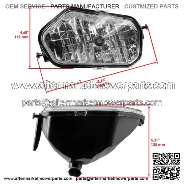 Front Left Right Headlight w/Bulb for Polaris Sportsman 570 Big Boss 6x6 2017-19 For: Polaris Sportsman 570 - Image 3