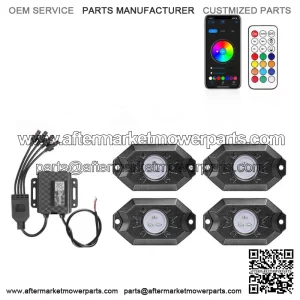 For Polaris RZR XP 4 1000 Turbo RZR 900 RGB LED Rock Lights Underglow Foot 4Pod Fits: Yamaha