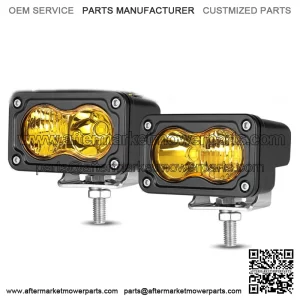 For Yamaha YXZ 1000R SS XTR 2Pcs 40W 3" LED Driving Lamps Cube Pods Work Lights Fits: Yamaha