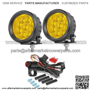 For Kawasaki Z1000 3.5" Amber LED Motorcycle Auxiliary Headlight Driving +Wiring Fits: Yamaha
