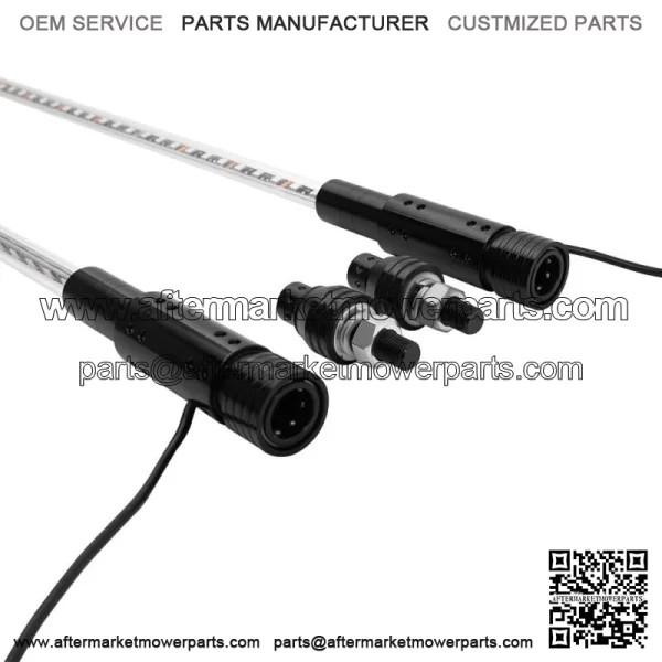 Pair 2FT RGB Spiral LED Whip Lights Antenna Chase W/Flag For Polaris RZR XP 1000 Fits: Yamaha - Image 2