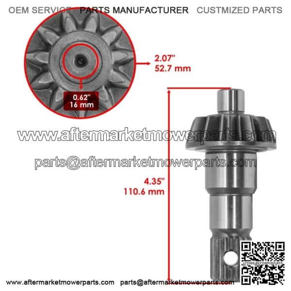 Front Differential Ring & Pinion For Polaris 3235175 3235387 3233944 - Image 3