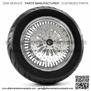 Ultima Chrome 16 3.5 48 Fat King Spoke Front Rim BW Tire Package Harley 08+ DD (For: Harley-Davidson)