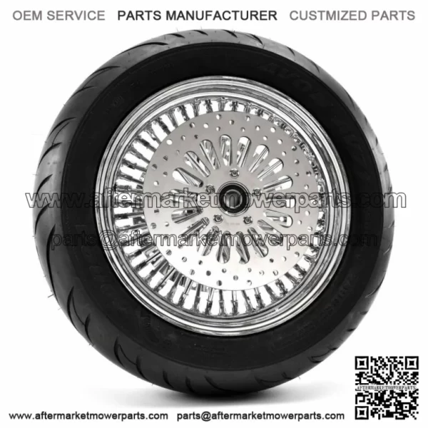 Ultima Chrome 16 3.5 48 Fat King Spoke Front Rim BW Tire Package Harley 08+ DD (For: Harley-Davidson)