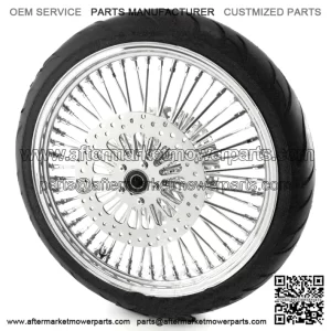 21 3.5 Chrome 52 Mammoth Fat Spoke Front Wheel Tire Package BW Harley Softail FX (For: Harley-Davidson)