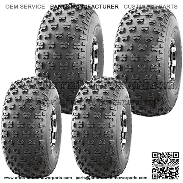 Set 4 Utility ATV tires 22.5x10-8 & 25x12-9 for 05-16 John Deere GATOR TS/TE 4x2