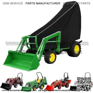 Tractors Cover 600D Compact Utility Tractor Cowling Cover Compatible With Kubota, Mahindra, Bobcat, John Deere 2320 2520 2720 3120 3320 3520 3720 3203 4105 All-Season Protection Waterproof