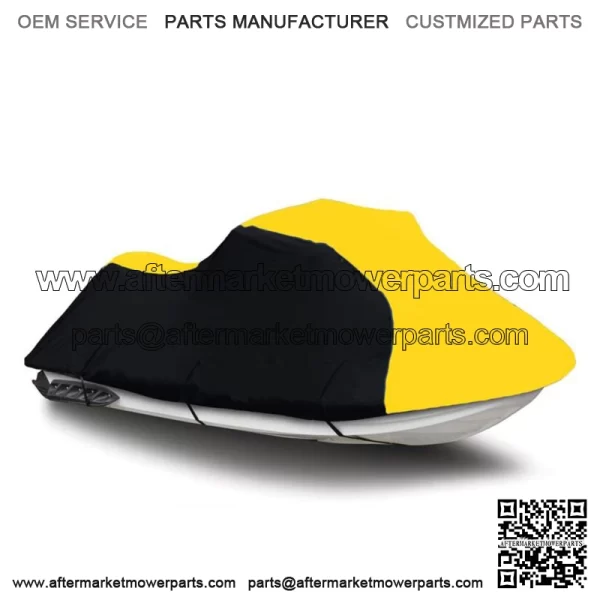 Black/Yellow Jet Ski PWC Cover fits Yamaha WaveRunner FX Cruiser SVHO 2014 2015 (For: 2014 Yamaha SVHO)