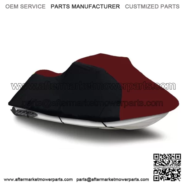 Black/Burgundy Jet Ski PWC Cover for Yamaha WaveRunner FX Cruiser SVHO 2014 2015 For: 2015 Yamaha SVHO