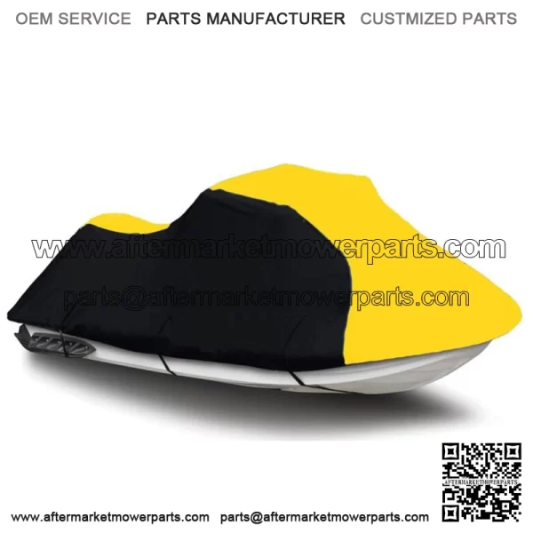Black/Yellow Jet Ski PWC Cover fits Yamaha WaveRunner FX Cruiser SVHO 2014 2015 For: 2015 Yamaha SVHO