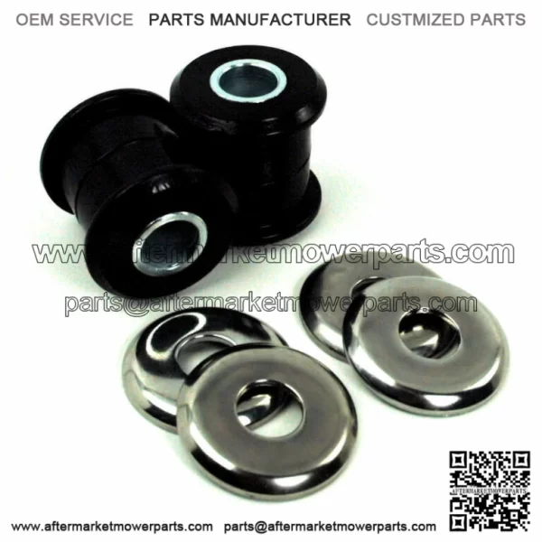 New Chrome  Polyurethane Handlebar Riser Bushings Damper Kit Harley (For: Harley-Davidson)
