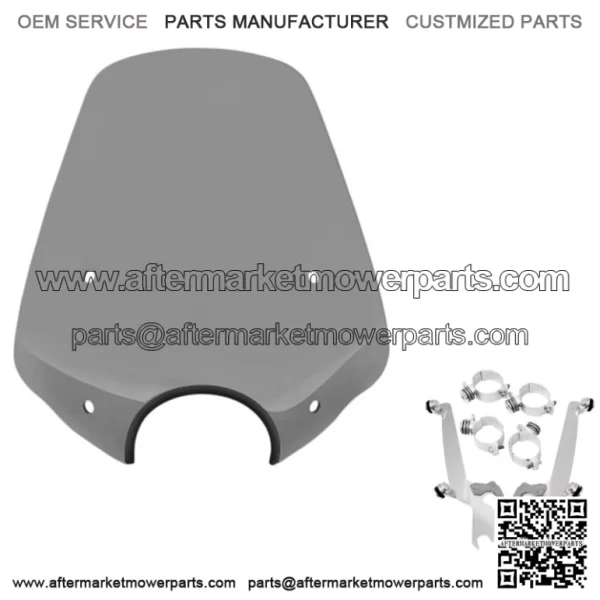 Memphis Shades Rio Grande Black Smoke Sportshield Wind Polished Mount Kit Harley (For: Harley-Davidson)