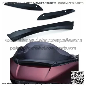 Kuryakyn Gloss Black Center + Side Trim Package Windshield Harley Road Glide FLT (For: Harley-Davidson)
