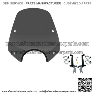 Memphis Shade Del Rey Sportshield Dark Black Smoke Mount Kit Harley Dyna Softail (For: Harley-Davidson)