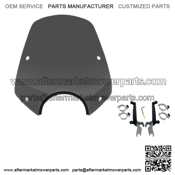 Memphis Shade Del Rey Sportshield Dark Black Smoke Mount Kit Harley Dyna Softail (For: Harley-Davidson)