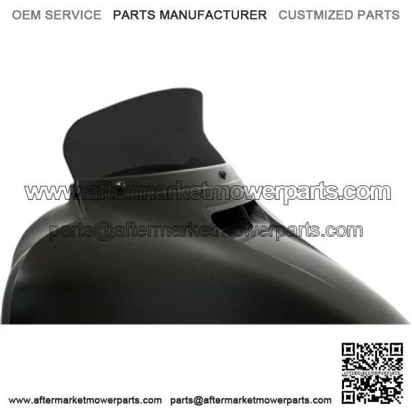 Memphis Shades 4.5" Black Smoke Batwing Spoiler Windshield Harley 14+ Touring (For: Harley-Davidson)
