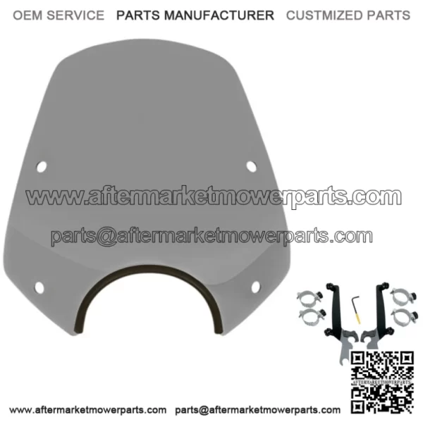 Memphis Shades Del Rey Sportshield Wind Dark Smoke Black Mount Kit Dyna Softail (For: Harley-Davidson)