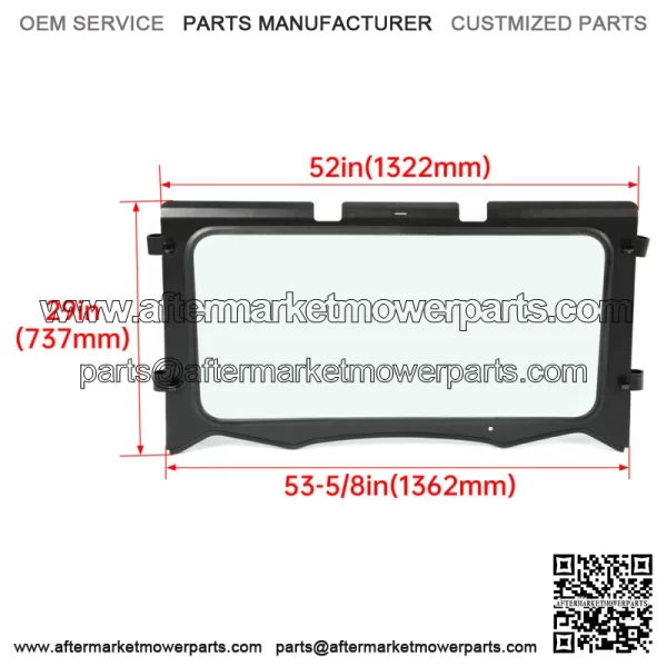 Full Clear Glass Windshield Steel For 2016-2022 KAWASAKI KRF800 TERYX/TERYX4 For: More than one vehicle - Image 2