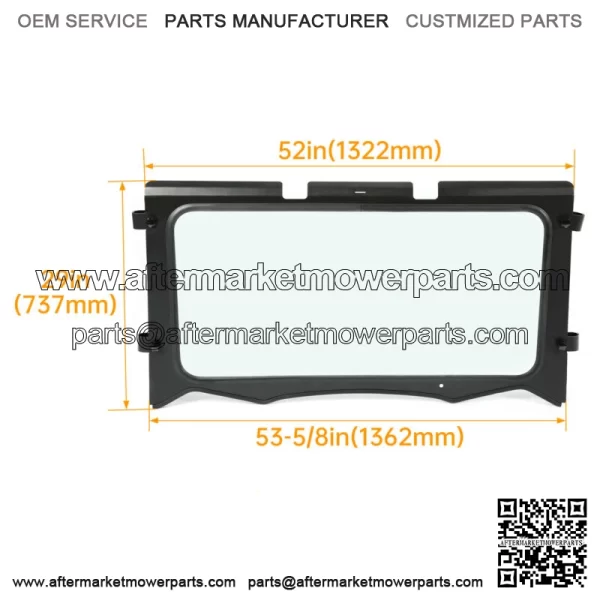 For 2016-2022 KAWASAKI KRF800 TERYX/TERYX4 Full Clear Glass Windshield For: More than one vehicle - Image 2