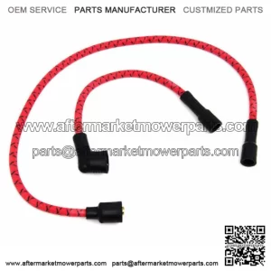 Red Black Cloth Spark Plug Ignition Wire Set Harley Touring Sportster (For: Harley-Davidson)