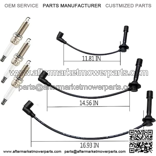 Spark Plug Wire and Spark Plugs Kit-MIA11722 MIA11723 MIA11724 Compatible with John Deere 825i 825i S4?? extended edition??3PCS??XTPTFABS - Image 3