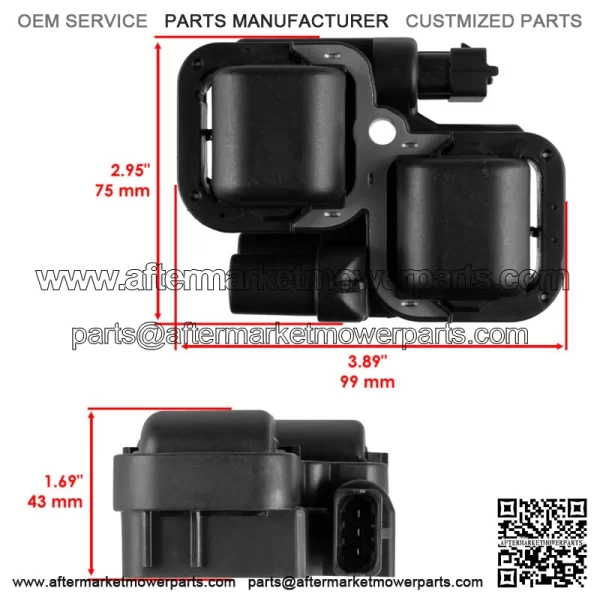 Ignition Coil w/ Spark Plug Wire 59.3 / 47 cm For Polaris Sportsman 800 EFI 2005 For: Polaris Sportsman 800 - Image 2