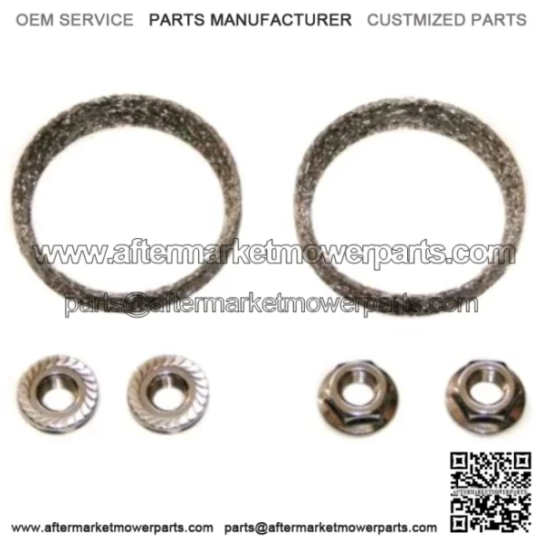Exhaust Tapered Steel Mesh Style Crush Gaskets Nuts Seals Pair Harley 65324-83 (For: Harley-Davidson)