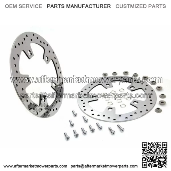Polished Stainless Custom Enforcer Front Brake Rotor Pair Set 14+ Harley Touring (For: Harley-Davidson)
