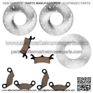 Front Rear Brake Disc Rotor W/ Pads for Polaris Sportsman 800 2005 2006 2007 For: Polaris Sportsman 800