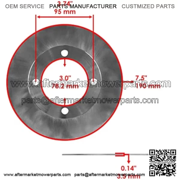 Front Left and Right Brake Disc Compatible with Suzuki King Quad 400 LTF400 LTF400F 2x4 4X4 2008 2009 2010-2021 - Image 2