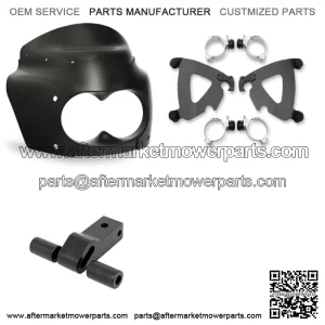 Memphis Shades Road Warrior Fairing Mount 11" Dark Black Windshield Harley Dyna (For: Harley-Davidson)