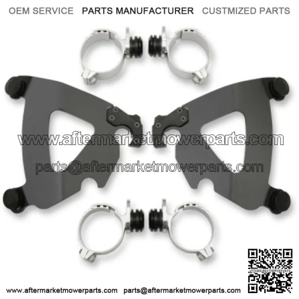 Memphis Shades Road Warrior Fairing Black Mount Kit Harley Dyna Softail 06-17 (For: Harley-Davidson)
