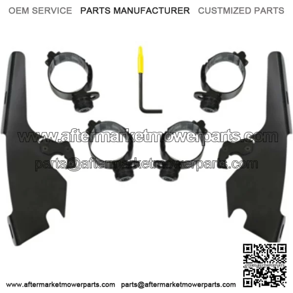 Memphis Shades Black Fats Windshield Trigger-Lock Mount Harley Sport Glide 18+ (For: Harley-Davidson)