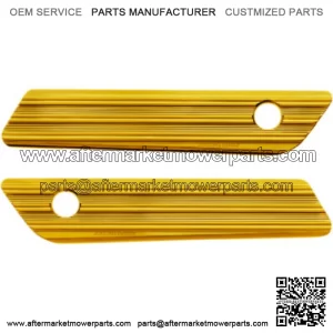 Gold Anodized 10 Gauge Saddlebag Hinge Latch Cover Harley Touring 14+ (For: Harley-Davidson)