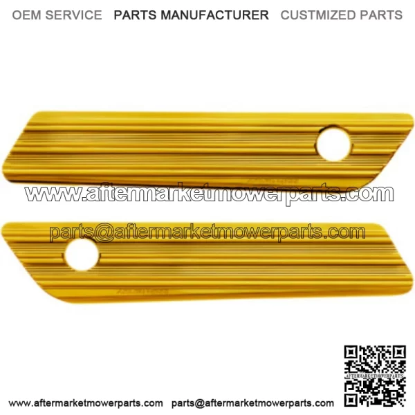 Gold Anodized 10 Gauge Saddlebag Hinge Latch Cover Harley Touring 14+ (For: Harley-Davidson)