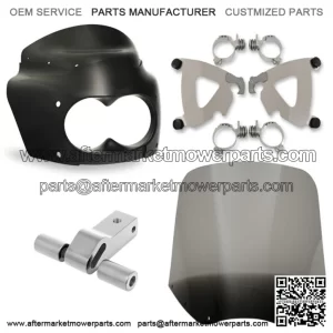 Memphis Shades Road Warrior Fairing Mount 15" Smoke Windshield Harley Dyna FXDF (For: Harley-Davidson)