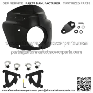Memphis Shades Road Warrior Fairing 11" Dark Black Windshield Mount Harley Dyna (For: Harley-Davidson)