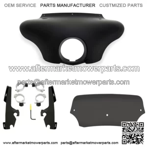 Memphis Shades Batwing Fairing 5" Windshield Black Smoke Mount Kit Harley Dyna (For: Harley-Davidson)