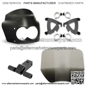 Memphis Shades Road Warrior Fairing Mount 11" Smoke Black Windshield Harley Dyna (For: Harley-Davidson)