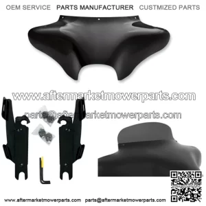 Memphis Shades Batwing Fairing 5 Smoke Windshield Mount Kit Harley FLSTF No Bar (For: Harley-Davidson)