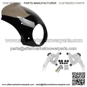 Memphis Shades Bullet Fairing Windshield Polished Mount Harley Softail Slim 18+ (For: Harley-Davidson)