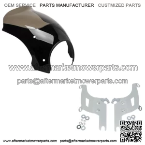Memphis Shades Bullet Fairing Windshield Black Mount Kit Harley Road King FL 94+ (For: Harley-Davidson)