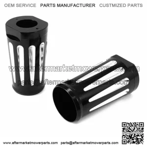 Black 41mm Fork Slider Cover Set Contrast Chrome Strip Harley Touring FLST FLHX (For: Harley-Davidson)